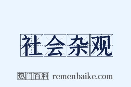 社会杂观是什么意思的图片